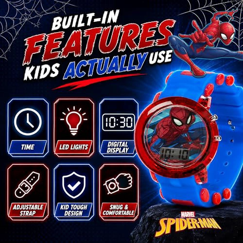 ACCUTIME RELOJ DIGITAL DE CUARZO PARA NIÑOS Y NIÑAS CON PANTALLA LCD ROJO Y AZUL - 4