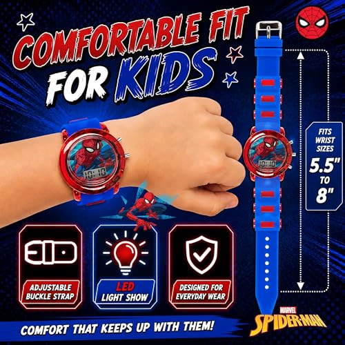 ACCUTIME RELOJ DIGITAL DE CUARZO PARA NIÑOS Y NIÑAS CON PANTALLA LCD ROJO Y AZUL - 5