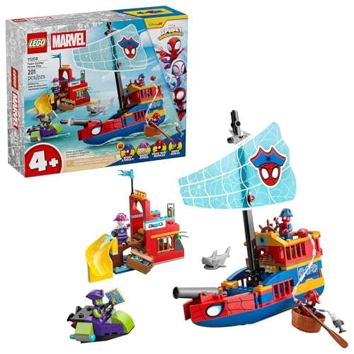 LEGO MARVEL SPIDEY AND HIS AMAZING FRIENDS TEAM SPIDEY JUGUETE DE CONSTRUCCION DE BARCOS PIRATAS - 1