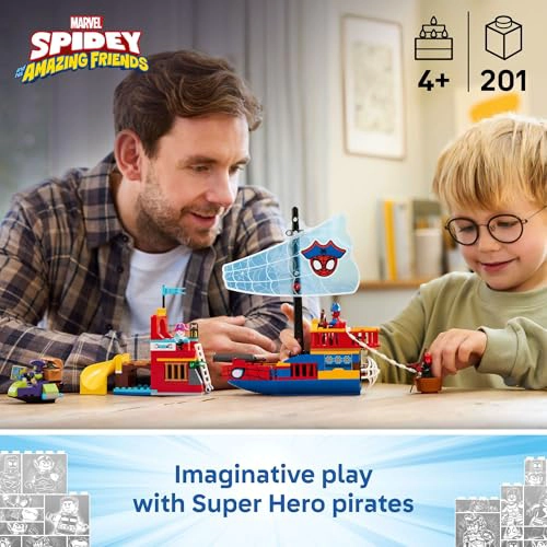 LEGO MARVEL SPIDEY AND HIS AMAZING FRIENDS TEAM SPIDEY JUGUETE DE CONSTRUCCION DE BARCOS PIRATAS - 2