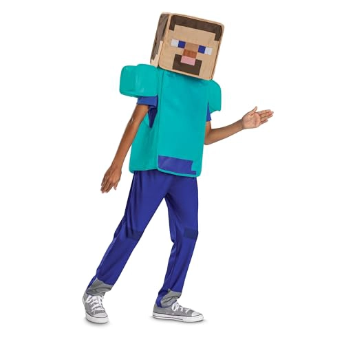 DISGUISE DISFRAZ DE STEVE DE MINECRAFT PARA NIÑOS DISFRAZ OFICIAL DE MINECRAFT CON TOCADO - 1