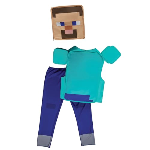 DISGUISE DISFRAZ DE STEVE DE MINECRAFT PARA NIÑOS DISFRAZ OFICIAL DE MINECRAFT CON TOCADO - 3