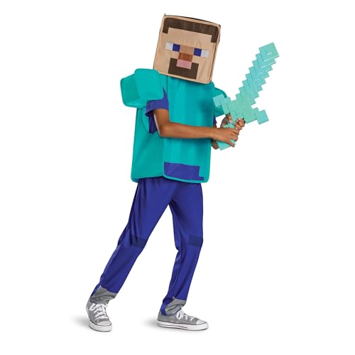 DISGUISE DISFRAZ DE STEVE DE MINECRAFT PARA NIÑOS DISFRAZ OFICIAL DE MINECRAFT CON TOCADO - 4