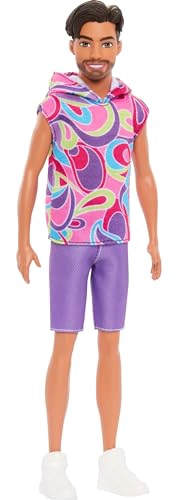 MUÑECA BARBIE FASHIONISTAS KEN 227 CON LOOK INSPIRADO EN THE TOTALLY HAIR LOOK MORENA CON BARBA - 1