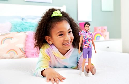 MUÑECA BARBIE FASHIONISTAS KEN 227 CON LOOK INSPIRADO EN THE TOTALLY HAIR LOOK MORENA CON BARBA - 2