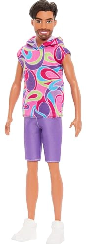 MUÑECA BARBIE FASHIONISTAS KEN 227 CON LOOK INSPIRADO EN THE TOTALLY HAIR LOOK MORENA CON BARBA - 3