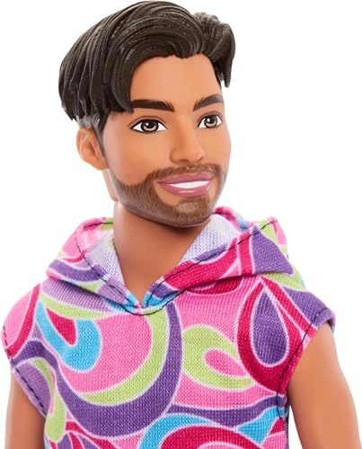 MUÑECA BARBIE FASHIONISTAS KEN 227 CON LOOK INSPIRADO EN THE TOTALLY HAIR LOOK MORENA CON BARBA - 4