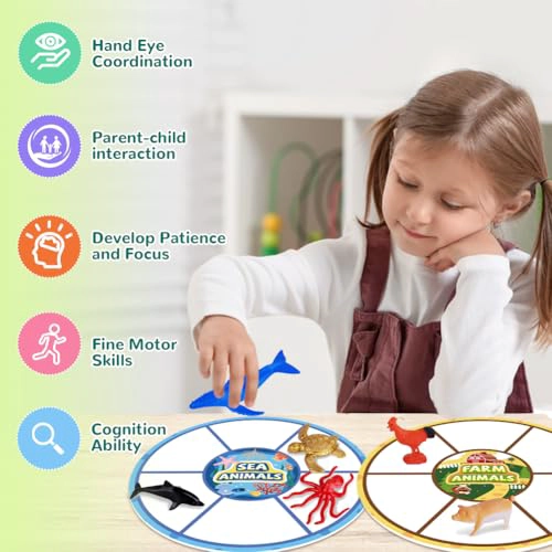 JUGUETES DE CLASIFICACION PARA NIÑOS PEQUEÑOS JUGUETES DE ANIMALES DE GRANJA JUEGOS A JUEGO JUEGO - 6