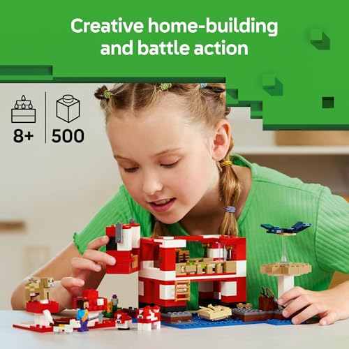 LEGO MINECRAFT LA CASA DE MOOSHROOM FIGURAS DE JUGUETE Y JUEGO DE MINECRAFT PARA NIÑOS NIÑOS - 2