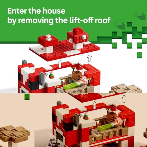 LEGO MINECRAFT LA CASA DE MOOSHROOM FIGURAS DE JUGUETE Y JUEGO DE MINECRAFT PARA NIÑOS NIÑOS - 3