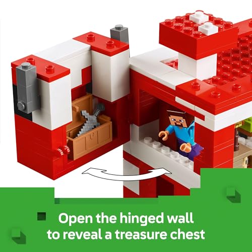 LEGO MINECRAFT LA CASA DE MOOSHROOM FIGURAS DE JUGUETE Y JUEGO DE MINECRAFT PARA NIÑOS NIÑOS - 4