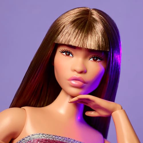 MUÑECA BARBIE LOOKS COLECCION NO 24 CON CABELLO CASTAÑO Y MODA MODERNA Y2K VESTIDO ROSA SIN - 3