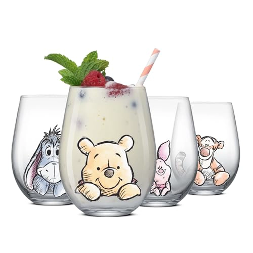 JOYJOLT DISNEY WINNIE THE POOH EXPLORANDO VASOS CLASICOS SIN TALLO DE VIDRIO 560ML DE VASOS - 1