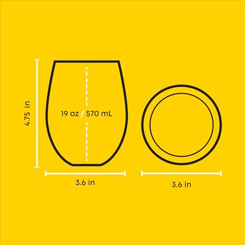 JOYJOLT DISNEY WINNIE THE POOH EXPLORANDO VASOS CLASICOS SIN TALLO DE VIDRIO 560ML DE VASOS - 3