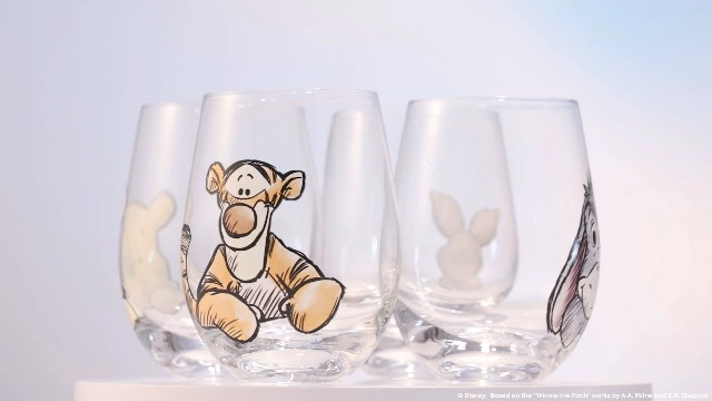 JOYJOLT DISNEY WINNIE THE POOH EXPLORANDO VASOS CLASICOS SIN TALLO DE VIDRIO 560ML DE VASOS - 7