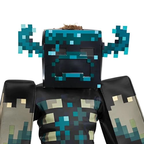 MINECRAFT DISFRAZ DE GUARDIAN DISFRAZ OFICIAL DE MINECRAFT DE LUJO PARA NIÑOS CON TOCADO Y MONO - 3