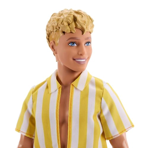 BARBIE FASHIONISTAS STYLE KEN DOLL 252 CON PELO RUBIO CON PANTALONES CORTOS DE LUNARES NARANJAS - 3