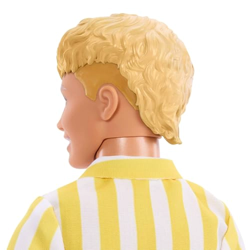 BARBIE FASHIONISTAS STYLE KEN DOLL 252 CON PELO RUBIO CON PANTALONES CORTOS DE LUNARES NARANJAS - 4