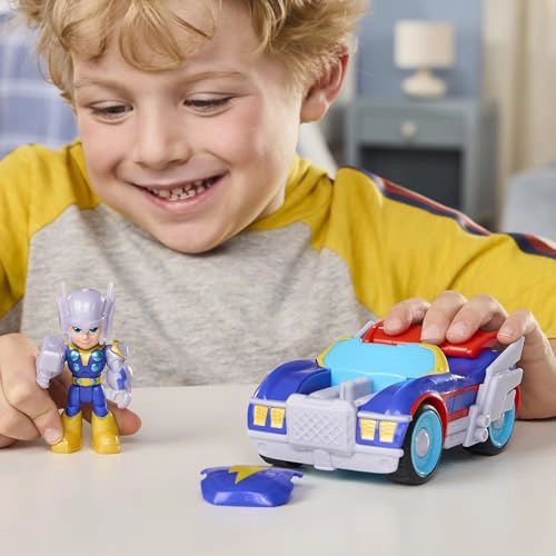 MARVEL IRON MAN AND HIS AWESOME FRIENDS THOR THUNDER ROADRACER FIGURA DE ACCION Y VEHICULO - 5