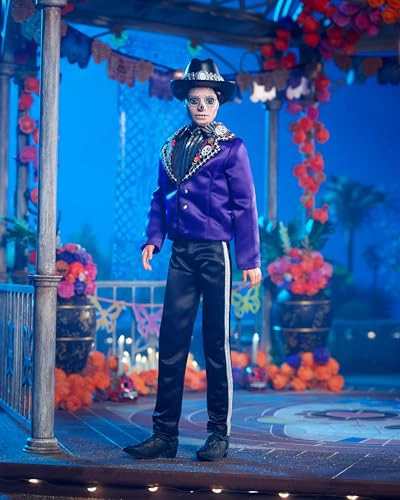 BARBIE SIGNATURE KEN FASHION MUÑECA 2023 DIA DE MUERTOS COLECCIONABLE CON CHAQUETA AZUL SOMBRERO - 5