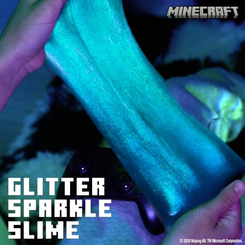MINECRAFT MOB SPAWNER TARRO DE SLIME CON PURPURINA SLIME ELASTICO BRILLANTE CON AROMA A FRAMBUESA - 2