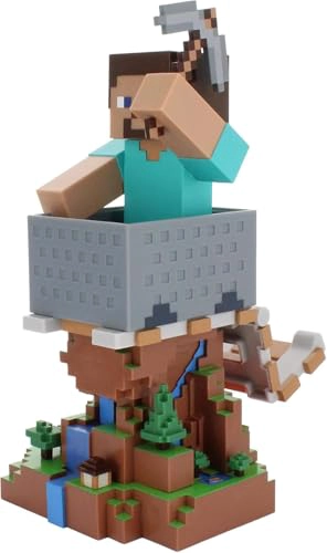 EXQUISITE GAMING MINECRAFT STEVE CABLE GUYS SOPORTE PARA CONTROLADOR Y SOPORTE PARA TELE FONO 85 - 1