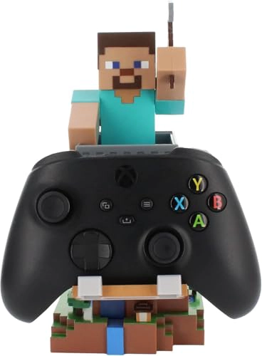 EXQUISITE GAMING MINECRAFT STEVE CABLE GUYS SOPORTE PARA CONTROLADOR Y SOPORTE PARA TELE FONO 85 - 3