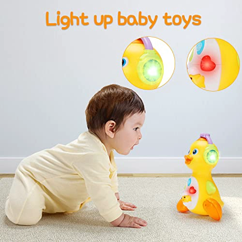 TSOMTTO JUGUETE MUSICAL DE PATO ILUMINADO PARA BEBE  JUGUETES PARA BEBE S QUE BAILAN Y GATEAN - 2