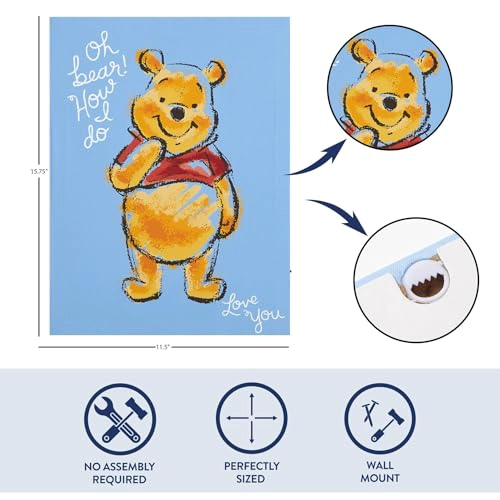 DISNEY WINNIE THE POOH ARTE DE PARED LED DE 115 X 1575 PULGADAS DECORACION COLGANTE PARA NIÑOS - 3