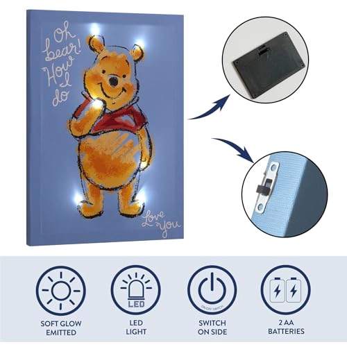 DISNEY WINNIE THE POOH ARTE DE PARED LED DE 115 X 1575 PULGADAS DECORACION COLGANTE PARA NIÑOS - 4