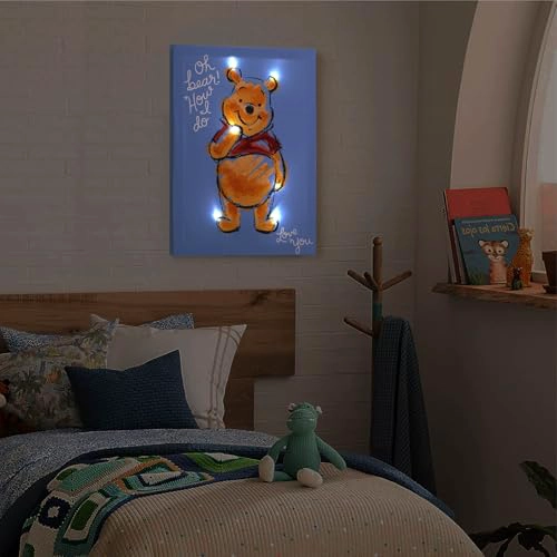 DISNEY WINNIE THE POOH ARTE DE PARED LED DE 115 X 1575 PULGADAS DECORACION COLGANTE PARA NIÑOS - 6