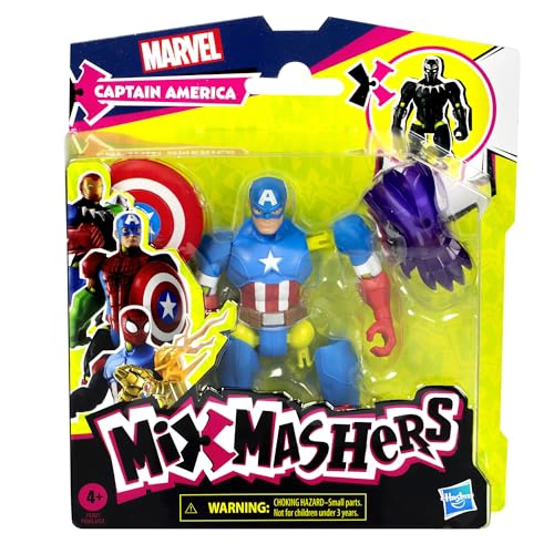 MARVEL MIXMASHERS CAPITAN AME RICA FIGURA DE ACCION PERSONALIZABLE DE LOS VENGADORES MIXANDMATCH - 2