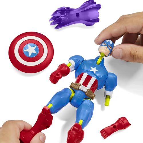 MARVEL MIXMASHERS CAPITAN AME RICA FIGURA DE ACCION PERSONALIZABLE DE LOS VENGADORES MIXANDMATCH - 4