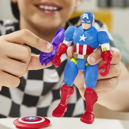 MARVEL MIXMASHERS CAPITAN AME RICA FIGURA DE ACCION PERSONALIZABLE DE LOS VENGADORES MIXANDMATCH - 5