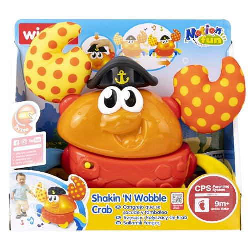 WINFUN SHAKIN N WOBBLE CRAB JUGUETE DE MOVIMIENTO DE LUCES Y SONIDOS BOTON ACTIVADO LATERALMENTE - 1