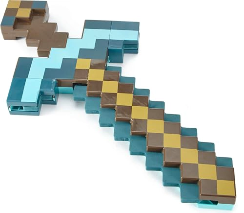 MATTEL MINECRAFT ESPADA DE DIAMANTE TRANSFORMABLE Y PICO TAMAÑO INFANTIL ACCESORIO DE JUGUETE 2 - 4