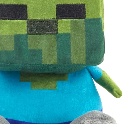 HALLMARK BETTER TOGETHER MINECRAFT JUGUETE MAGNE TICO DE PELUCHE JUEGO DE 2 BEBE  ZOMBI Y POLLO 525 - 4