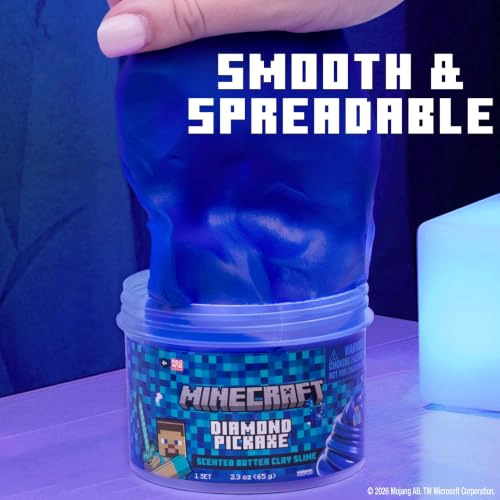 MINECRAFT DIAMOND PICKAXE TARRO DE LIMO DE MANTEQUILLA DE PICO SUAVE Y ELASTICO CON AROMA - 4