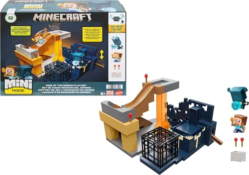 MATTEL MINECRAFT MINI MODE PLAYSET SET RISE OF THE WARDEN CON 2 MINIS INCLUYENDO FIGURAS DE STEVE - 1