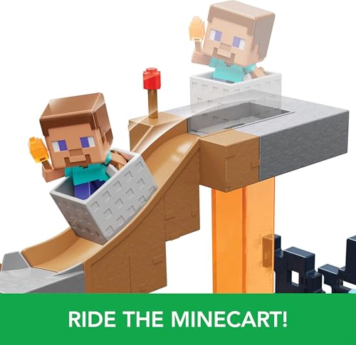 MATTEL MINECRAFT MINI MODE PLAYSET SET RISE OF THE WARDEN CON 2 MINIS INCLUYENDO FIGURAS DE STEVE - 4