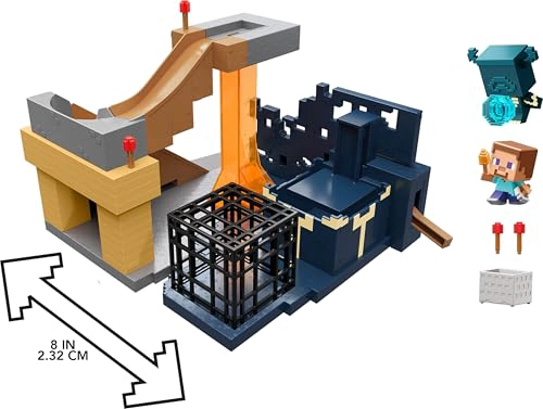 MATTEL MINECRAFT MINI MODE PLAYSET SET RISE OF THE WARDEN CON 2 MINIS INCLUYENDO FIGURAS DE STEVE - 6