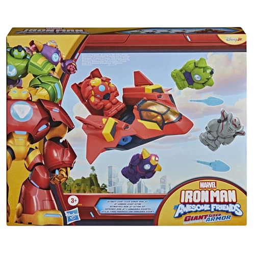 DISNEY JR SERIES MARVELS IRON MAN AND HIS AWESOME FRIENDS ULTIMATE GIANTSIZED ARMOR IRON JET TOY - 2
