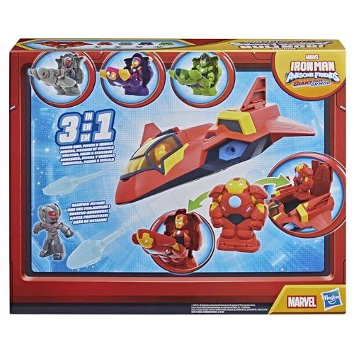 DISNEY JR SERIES MARVELS IRON MAN AND HIS AWESOME FRIENDS ULTIMATE GIANTSIZED ARMOR IRON JET TOY - 7