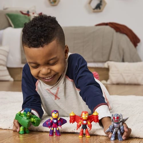 IRON MAN AND HIS AWESOME FRIENDS MARVEL IRON ARMOR PAQUETE DE FIGURAS FIGURAS DE ACCION DE 3 - 5