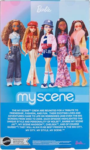 MUÑECA BARBIE SIGNATURE MY SCENE NOLEE Y ACCESORIOS ATUENDO INSPIRADO EN EL Y2K CON CONJUNTO - 6
