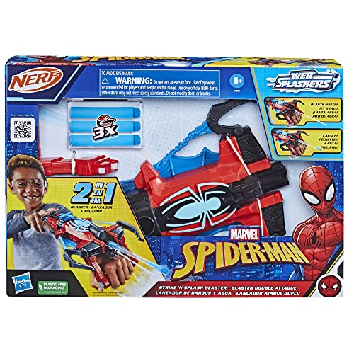 NERF MARVEL SPIDERMAN LANZADOR SPIDER STRIKE N SPLASH JUGUETES DE SUPERHE ROES PARA NIÑOS A PARTIR - 2