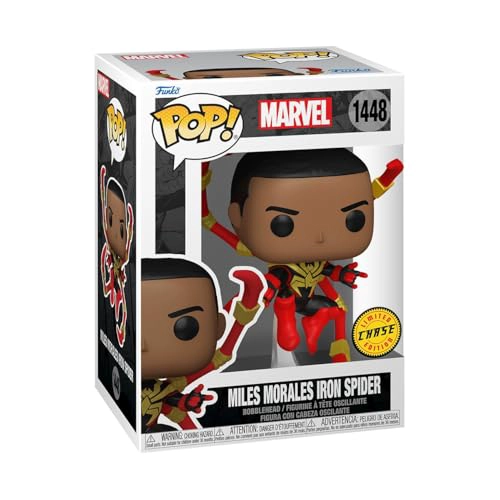 FUNKO POP MARVEL SPIDERMAN COMICS MILES MORALES IRON SPIDER 16 PROBABILIDADES DE VARIANTE CHASE - 4