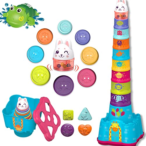 LTKFFFDP JUGUETES APILABLES PARA BEBE S DE 1 A 3 AÑOS CLASIFICADOR DE FORMA DE TAZA DE ANIDACION - 1