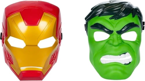 MARVEL PAQUETE MULTIPLE DE MASCARAS DE HE ROE DE LOS VENGADORES MASCARA DE IRON MAN Y HULK PAQUETE - 1
