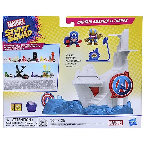 MARVEL STUNT SQUAD TOWER SMASH PLAYSET CAPITAN AME RICA VS THANOS FIGURAS DE ACCION DE SUPERHE ROES - 3